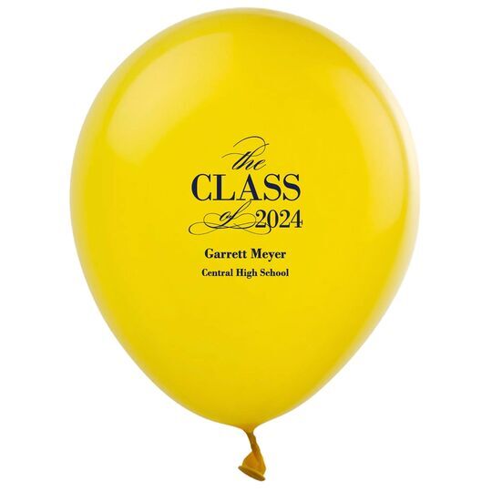 Classic Class of Graduation Latex Balloons